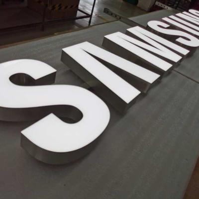 China Waterproof LED Modules FOG Frontlit Stainless Steel Led Signage Letter For Retail Stores for sale