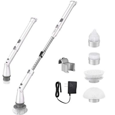 China Hand Rotating Electric Automatic Toilet Floor Scrubber Cleaning Brush Cordless Toilet Scrubber for sale