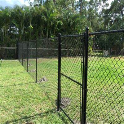 China China Supplier Easily Assembled PVC Used Chain Link Fence With Square Post / Steel Field Chain Link Diamond Hole for sale