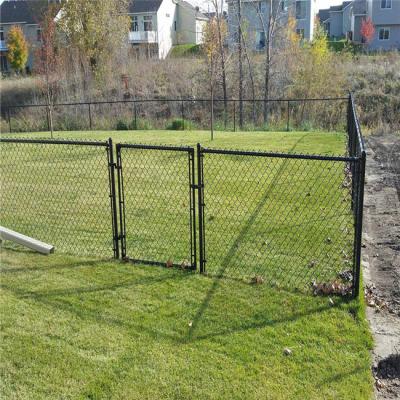 China Easily Assembled Green Or Black Powder Coated Chain Link Fence Galvanized Chain Link Fence For Zoo /Stadium/House for sale