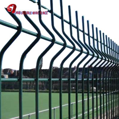 China Easily Assembled Curvy 3D PVC Coated Welded Wire Mesh Fencing /Metal Security Barrier Panels For Airport for sale