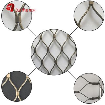 China Plain / Twill / Dutch Weave Export Quality Products 7x7 Construction Stainless Steel Wire Rope Mesh for sale