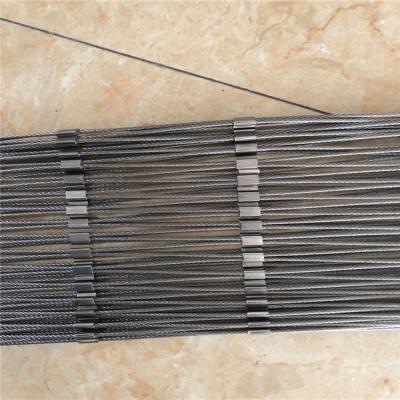 China Plain/Twill/Dutch Weave Flexible Black Oxide Stainless Steel Wire Rope Mesh Cable Web Netting For Railing Or Balustrade for sale