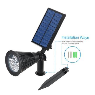 China 4pcs LED Solar Outdoor Garden Wall Light Waterproof Solar Outdoor IP65 Floodlight Security Light for sale