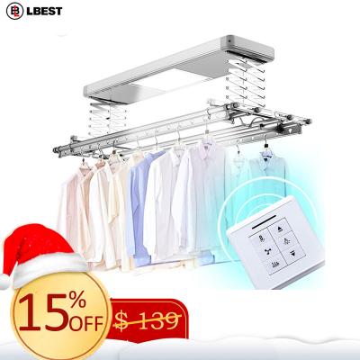 China Electric Automatic Hanger Expandable Smart Folding Aluminum Wall Mounted Ceiling Hanger Black Friday Electric Automatic Hot Sale for sale