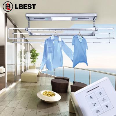 China Remote Control Expanding Ceiling Mounted Remote Electric Clothes Hanger Airer for sale