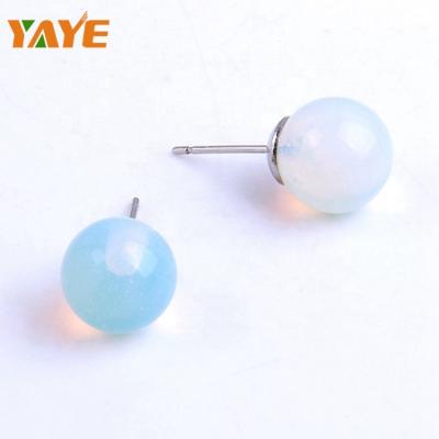 China Environmentally Friendly Wholesale Gemstone Jewelry Ornament Earrings Beaded Stud Crystal Earrings for sale