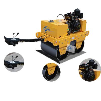 China Road Bridge Engineering Concrete Pavement Walking Behind Double Drum Diesel Engine 9hp Vibratory Compacting Roller Compactor 2 Ton Small Compact Mini Hand Road Roller for sale