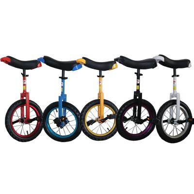 China Small Flat Earth Tire Bike Kids Sports Bike 14 Inch Kids Balance Bicycle Unicycle One Wheel Bicycle Stunt Bike OEM for sale