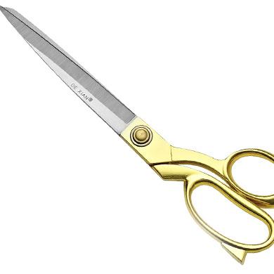 China Stainless Steel Gold Embroidery Scissors Work Scissors Fabric Cutting 8 Inch for sale