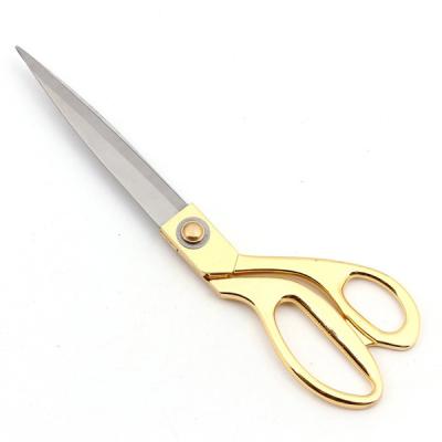 China Fabric /Sewing Shears Gold Heavy Duty 8/9.5/10.5 Inch Sewing Zinc Alloy Stainless Steel Fabric Handle Tailor Scissors for sale