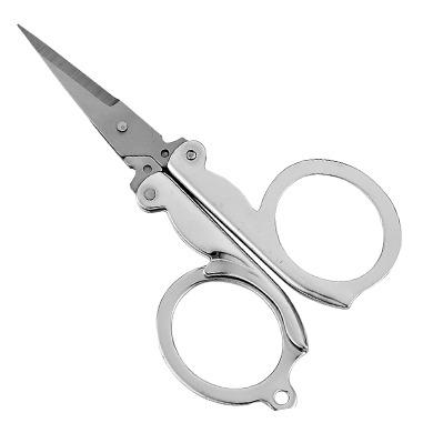 China High Quality Mini Foldable Portable Scissors Folding Stored Stainless Steel Pocket Travel Scissors for sale