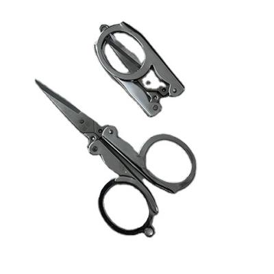 China Embroidery Home Scissors Mini Folding Scissors Travel Scissors Portable Folding Color Silver for sale