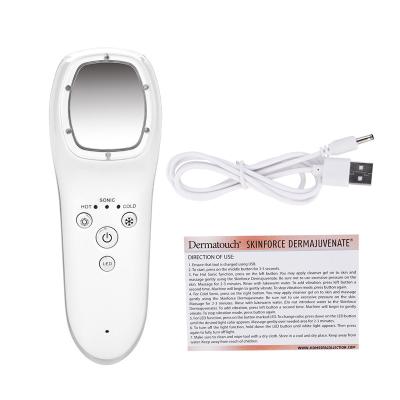 China Anti-Puffiness LED Beauty Machine Massage Hot Cold Therapy Face Lift 7 Colors LED Photon Skin Care Vibrate Acupuncture Apparatus for sale