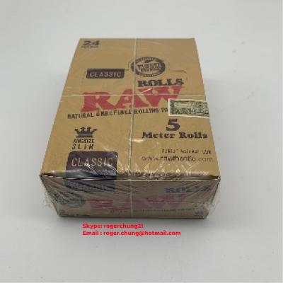 China RAW Classic King Size Rolls - 5 Meters  slow burning papers. for sale