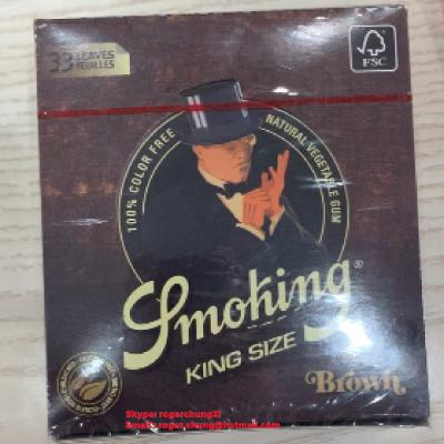 China Smoking King Slim Brown  Rolling Paper  Rolling Paper Slow Burning Papers. for sale