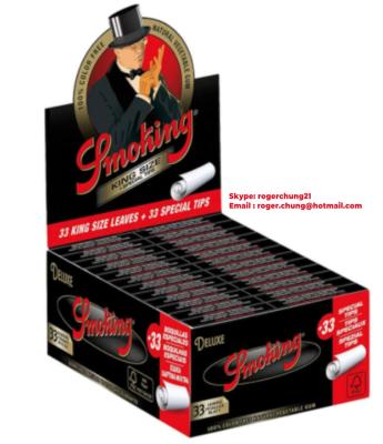 China Smoking Deluxe Kingsize  + tips  Rolling Paper  Rolling Paper Slow Burning Papers. for sale