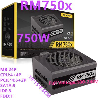 China New PSU Desktop For Corsair Brand ATX Module 80plus Full Gold Power Supply 750W RM750x Silent Power Supply for sale