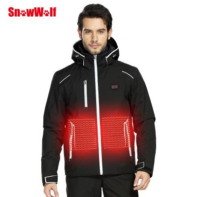 China Breathable Waterproof Outdoor Battery Men's Hooded Heating Skiing Ski Jacket Heated Products Jacking Heating With Snow for sale