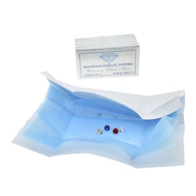 China Diamond Parcel Papers Gemstone Loose Paper White and Blue Gemologist Jewelers Storing Package Storage Tools for sale