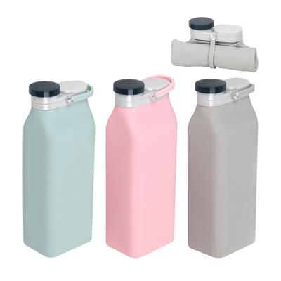 China Eco-Friendly Portable Silicone Milk Travel Sports Collapsible Collapsible Water Bottle Creative Sustainable Bottle Wholesale for sale