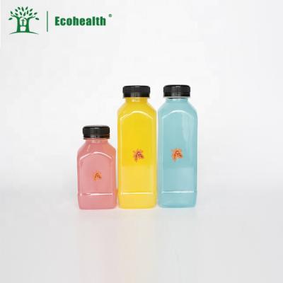 China Beverage Food Grade 250ml 350ml 500ml 1L Cold Pressed French Square PLA Water Biodegradable Plastic Bottle for sale