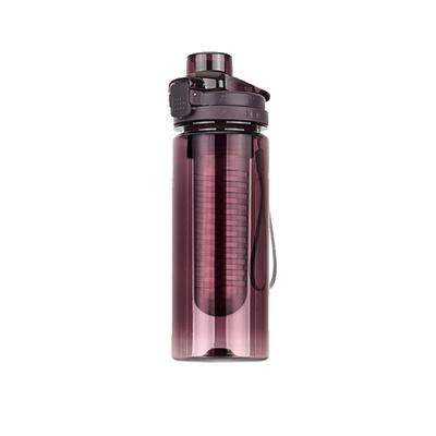 China 770ML 25oz Handle Wave Design BPA Tritan Plastic Material Infusion Easy Viable Free Rod Fruit Infuser Sport Water Integral Bottle for sale