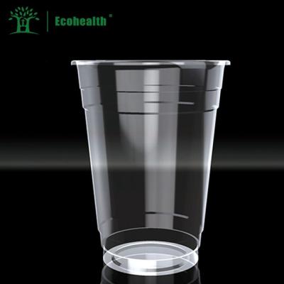 China Single Wall Disposable Clear Plastic Beer Cups 100% Biodegradable 16 Ounce Pla Pla Clear Mug for sale