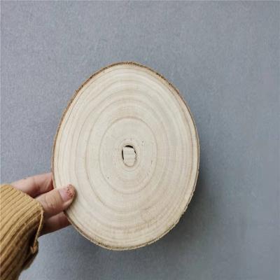 China Europe Customized DIY Wood Slice To Wedding Decorations Christmas Hand Painted Wood Slices With Bark for sale