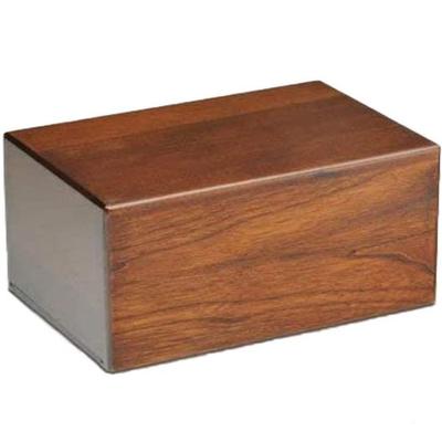 China China Custom Pine Square Wood Animal Urn Funeral Wooden Pet Urn Box for sale