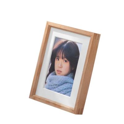 China Eco-friendly material structure handcrafted mortise wedding photo frame wall hanging solid wood photo frame for sale