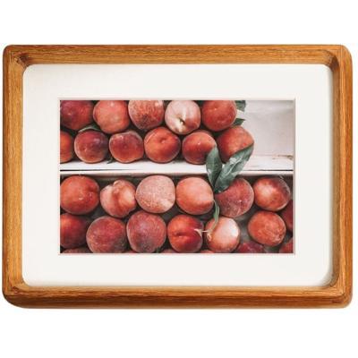 China China Simple Rounded Corner Wall Picture Frame Retro Solid Wood Picture Frame for sale