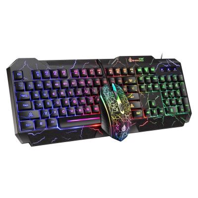 China D620 PC D620 Head Hat RGB Multimedia Balight Cool Keyboard Mouse Combo Luminous Game USB Wired LED Keyboard Mouse Waterproof Multimedia Set for sale