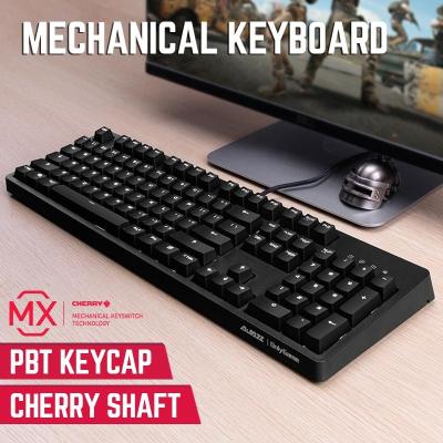 China Ajazz AK535 USB Numeric Keypad Wired Game 104 Main Cable Cherry Mx Switch White Backlit Mechanical Keyboard For PC Computer Gamer for sale