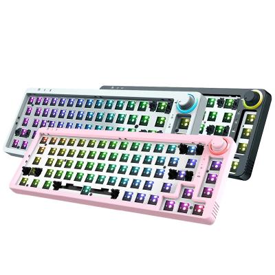 China Multimedia Keys RGB BT 2.4G Wireless Mechanical Keyboard CNC Set Accessories Three-mode DIY Customized TOM680\LK67\kf068\dg\RK61 for sale