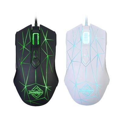 China AJ52 RGB Gaming Mouse DPI Adjustable 7 Button Desktop Computer Desktop Backlit Cable Programmable Mouse for sale