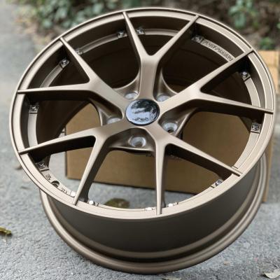 China 18 Inch Bronze Aluminum A356.2 ALLOY With Rivet Flow Forming 18X8.5 ET30-40 HOLE CB 5 73.1 Aluminum Alloy Car Wheels Rims for sale