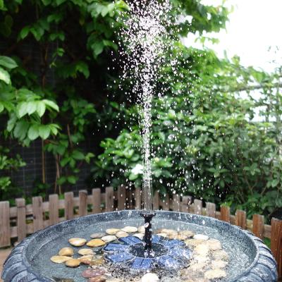 China Anself Fountain 8V 1.6W Solar Panel Water Fountain Plastic Solar Powered Floating Brushless Kit For Bird Bath Pond Garden for sale