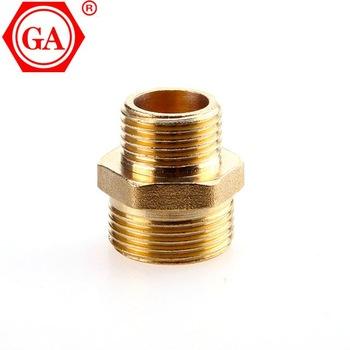 China Water Heating System QIAI / GA Nipple / Male Thread Brass Fitting Nipple Reducers Connector for sale