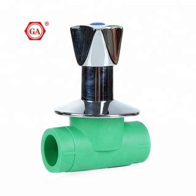 China Build area IN GA stock brand standard germany pipe fittings ppr names pipe fittings ppr stop cork valve for sale