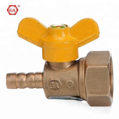 China For High Quality Butterfly Handle Lever Handle Hot And Cold Water Pipeline System GA Male Thread Brass Gas Valve for sale