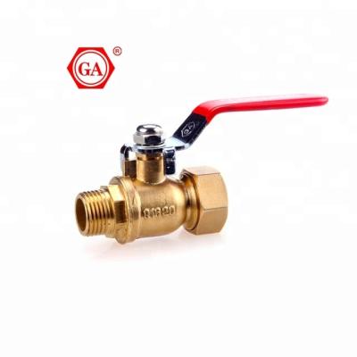 China For Water Pipes System GA Male Thread High Quality Cold And Hot Brass Ball Valve For Aluminum-Plastic Pipe for sale