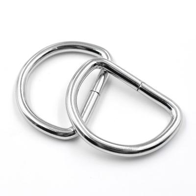 China 200PCS 35mm Nickel Free Metal Buckle D-Rings Semicircle D-Shaped Buttons Bags Mountaineering Backpack Accessories for sale