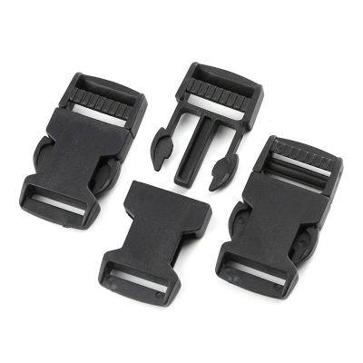 China 200PCS/Bag 20-50mm Nickel Free Plastic Buckle For Luggage Accessories Black Plastic Buckles Backpack Belt Safety Adjustment Buckle for sale