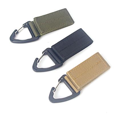 China Nickel Free Outdoor Tactical Nylon Webbing Buckle Hook Multifunctional Belt Beak CarabinerEagle Key Chain for sale