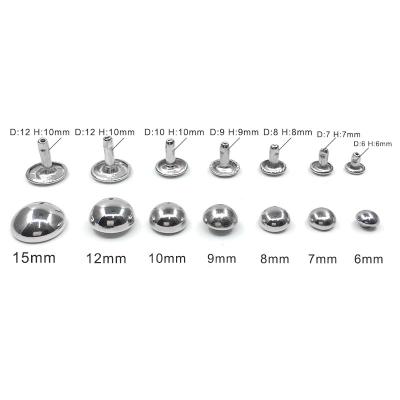 China 1000 sets 5mm-15mm nickel free mushroom rivets punk decorative nails installation tool rivets die button molds nail repair sewing tools for sale