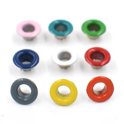 China Nickel Free 1000 Sets 10 Mixed Colors Eyelets Boutonniere Buttons Snaps Color Paint 5mm*10mm*5mm Holes Metal Bags Rivets for sale