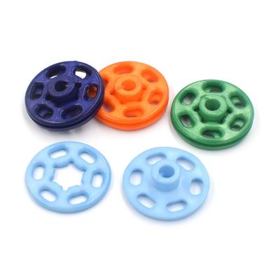 China Invisible Button Sewing 7mm-20mm Viable Snap Buttons 6 Hole Plastic Button Rivet ABS Snaps Mixed Color for sale