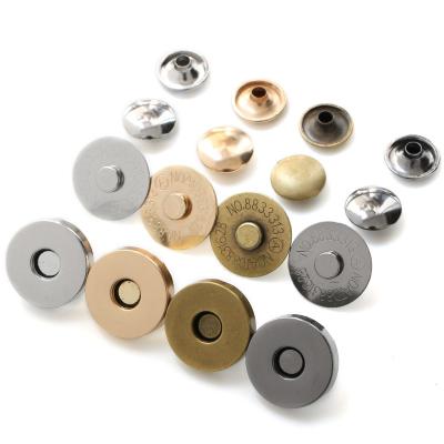 China (200 sets) 14mm18mm Invisible Dark Snap Buttons Luggage Magnet Buttons Double-Cap Accessories Magnetic Stud Buttons Nickel Free for sale