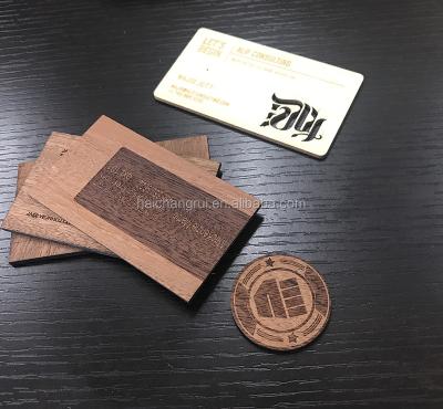 China Europe Laser Cut Wood Craft Business Cards Business Gift Engraving for sale